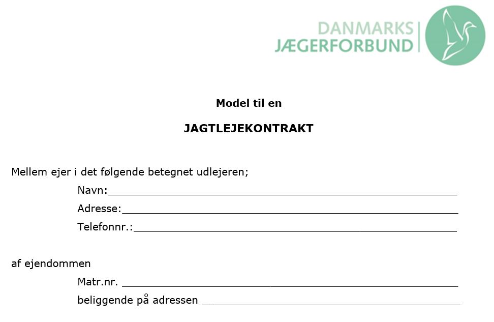 jagtlejekontrakt